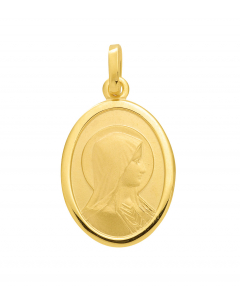 Anhänger Medaille Madonna 333 - 8 kt Gelbgold  mit massiver Goldkette
