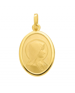 Anhänger Medaille Madonna 333 - 8 kt Gelbgold  mit massiver Goldkette