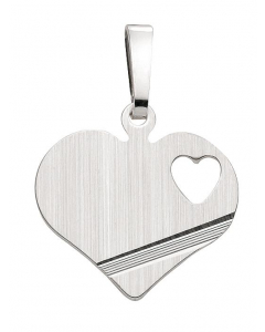 Anhänger Gravurplatte Herz 925 Silber
