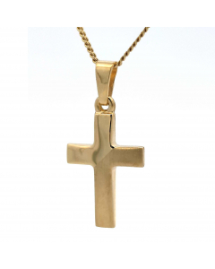 Anhänger Kreuz mit massiver Goldkette 1,1 mm 333-8 Karat Gold Juwelier Qualität