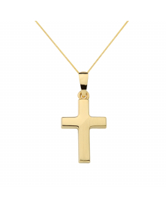 Anhänger Kreuz mit massiver Goldkette 1,1 mm 333-8 Karat Gold Juwelier Qualität