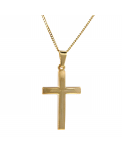 Anhänger Kreuz mit massiver Goldkette 1,1 mm 333-8 Karat Gold Juwelier Qualität