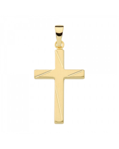 Anhänger Kreuz mit massiver Goldkette 1,1 mm 333-8 Karat Gold Juwelier Qualität