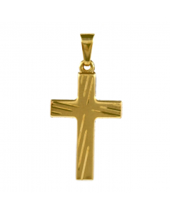 Anhänger Kreuz mit massiver Goldkette 1,1 mm 333-8 Karat Gold Juwelier Qualität
