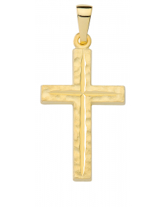 Anhänger Kreuz mit massiver Goldkette 1,1 mm 333-8 Karat Gold Juwelier Qualität