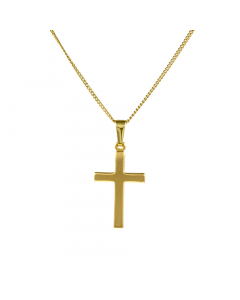 Anhänger Kreuz mit massiver Goldkette 1,1 mm 333-8 Karat Gold