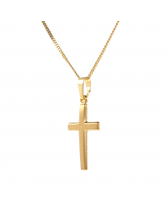 Anhänger Kreuz mit massiver Goldkette 1,1 mm 333-8 Karat Gold Juwelier Qualität