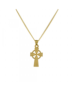 Anhänger Kreuz 585 Gold mit massiver Goldkette 1,1 mm