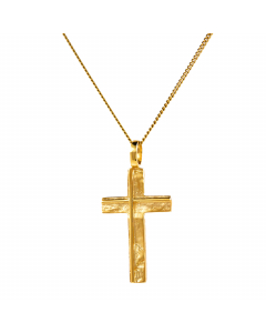 Anhänger Kreuz mit massiver Goldkette 1,1 mm 333-8 Karat Gold Juwelier Qualität