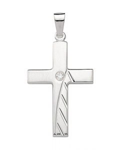 Anhänger Kreuz  925 Silber mit Zirkonia