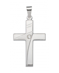 Anhänger Kreuz  925 Silber mit Zirkonia