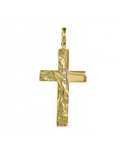 Anhänger Kreuz mit massiver Goldkette 1,1 mm 333-8 Karat Gold Juwelier Qualität