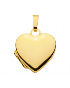 Anhänger Medaillon Herz mit massiver Goldkette 1,1 mm 333-8 Karat Gold Juwelier Qualität