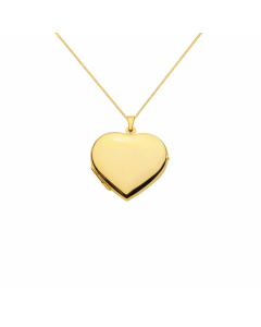 Anhänger Medaillon Herz 333 - 8 kt Gelbgold  mit massiver Goldkette