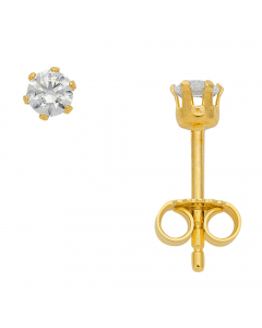 Ohrstecker Krappenfassung Zirkonia 333 Gelbgold