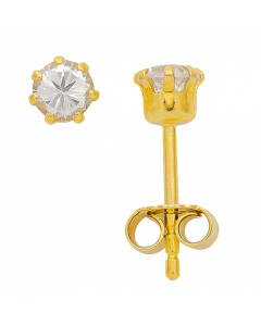 Ohrstecker Krappenfassung Zirkonia 333 Gelbgold