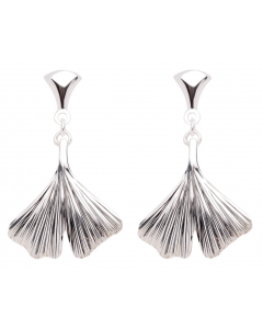 Ohrhänger, Ohrringe mit Stift Ginkoblatt  925 Sterling Silber