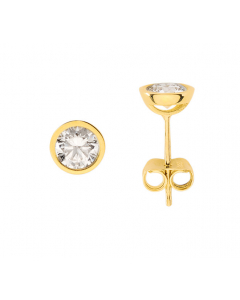 Ohrstecker Zargenfassung Zirkonia 333 Gelbgold