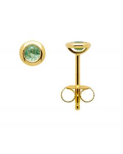 Ohrstecker Zargenfassung Smaragd 585 Gelbgold