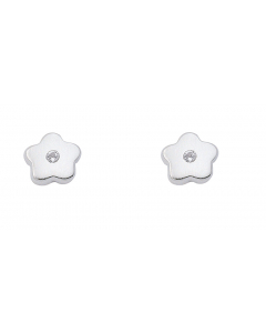 Ohrstecker Blüte Zirkonia 925 Sterling Silber