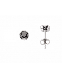 Sortiment Ohrschmuck Zarge Zirkonia farbig 925 Silber rhodiniert