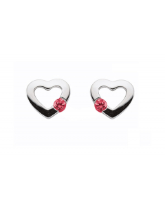 Sortiment Ohrschmuck Herz Zirkonia farbig 925 Silber rhodiniert