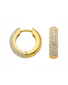 Creolen  Zirkonia 333 Gold rhodiniert
