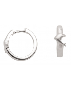 Creolen Delphin  925 Silber rhodiniert