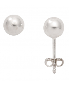 Ohrstecker Kugel  925 Silber rhodiniert