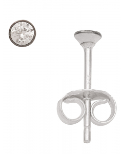 Ohrstecker Zargenfassung Zirkonia 925 Silber rhodiniert