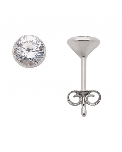 Sortiment Ohrstecker Zarge Zirkonia 925 Silber rhodiniert