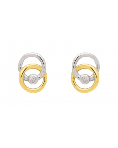 Ohrstecker  Zirkonia 333 Gold rhodiniert