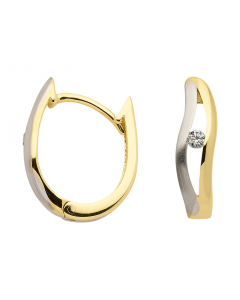 Creolen  Zirkonia 333 Gold rhodiniert