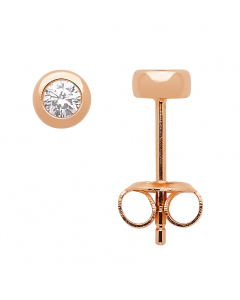 Sortiment Ohrstecker Zarge Zirkonia 925 Silber rosegold vergoldet