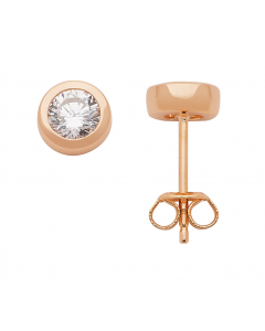 Sortiment Ohrstecker Zarge Zirkonia 925 Silber rosegold vergoldet