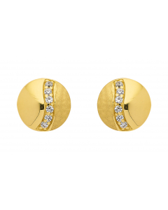 Ohrstecker  Zirkonia 333 Gold rhodiniert