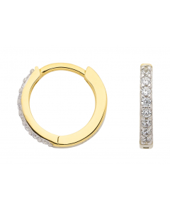 Creolen  Zirkonia 333 Gold rhodiniert