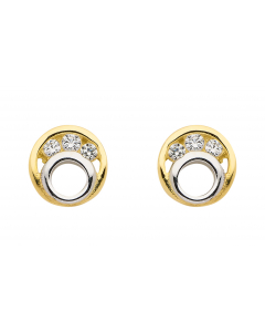 Ohrstecker  Zirkonia 333 Gold rhodiniert