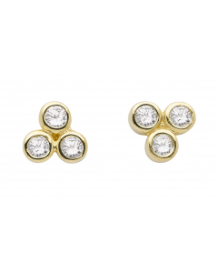 Ohrstecker  Zirkonia 333 Gelbgold