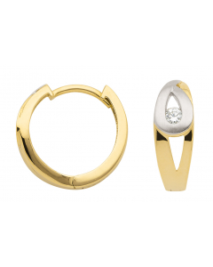 Creolen  Zirkonia 333 Gold rhodiniert
