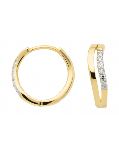 Creolen  Zirkonia 333 Gold rhodiniert