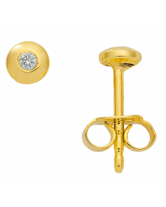 Ohrstecker Zargenfassung Brillant 585 Gelbgold