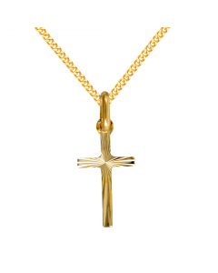 Anhänger Kreuz sehr klein 333 8 kt Gold mit massiver Goldkette 333 - 8 kt Gold