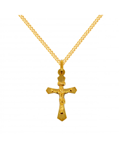 Anhänger Kreuz 333 8 kt Gold mit massiver Goldkette 333 - 8 kt Gold
