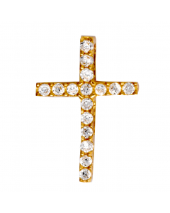 Anhänger Kreuz 375er Gold mit Zirkoniasteinen 0,25g