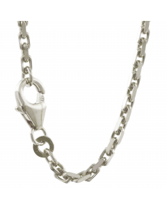 2,0 mm 925 Sterlingsilber Ankerkette diamantiert massiv Silber hochwertige Halskette - Länge nach Wahl