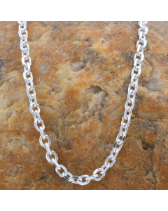 3,0 mm 50 cm 925 Sterlingsilber Ankerkette diamantiert massiv Silber hochwertige Halskette 9,4 g