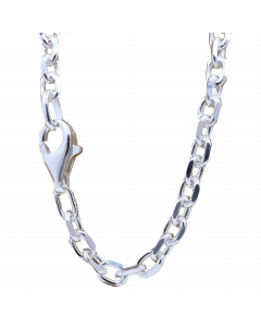 3,0 mm 925 Sterlingsilber Ankerkette diamantiert massiv Silber hochwertige Halskette - Länge nach Wahl