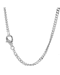 15.95 Silberkette Panzerkette Halskette Breite 2,2 mm echt massiv 925 Silber 906-P-22-45-SET5 Alle Halsketten aus Silber