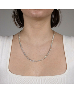 4,7 mm 925 Sterlingsilber massive Silberkette Panzerkette 50/55/60 cm - elegante Silber Kette Damen und Herren Juwelier Qualität - Made in Germany